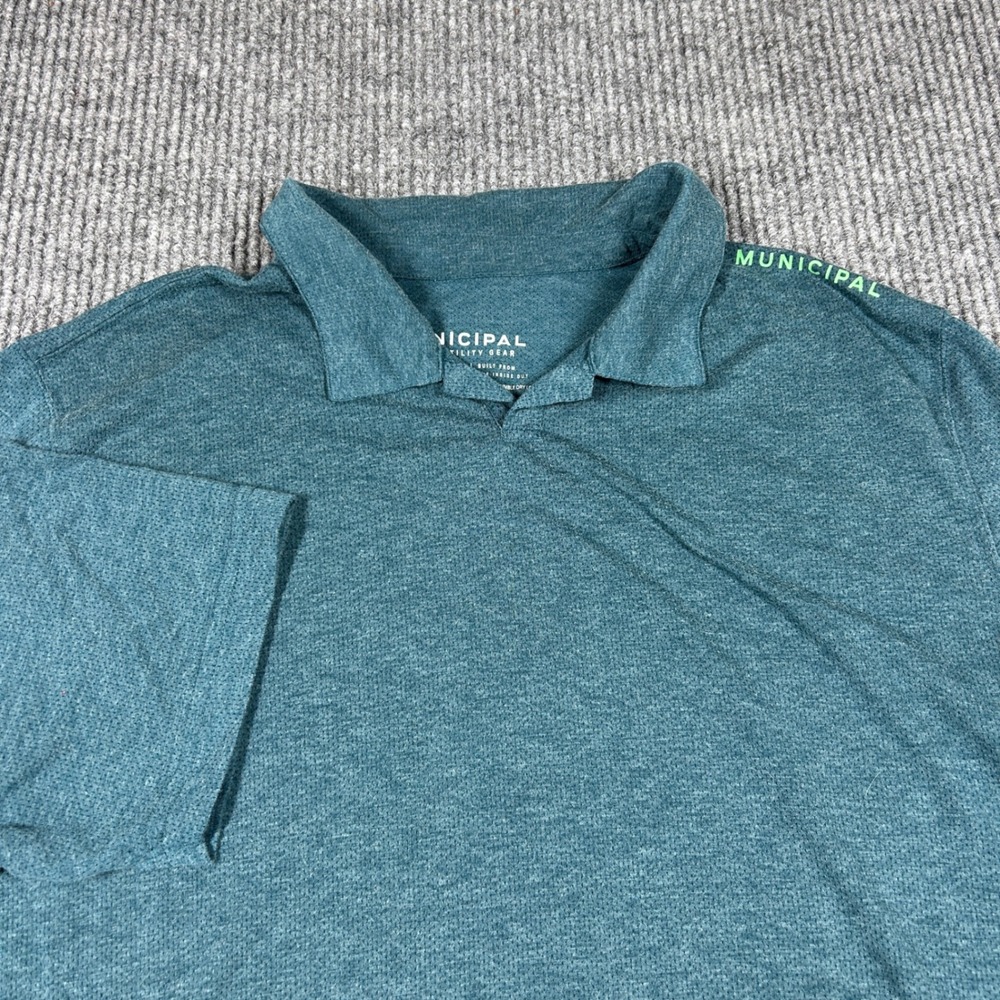 Municipal Sport Utility Gear Shirt Mens XL Blue Short Sleeve Polo RN160567
